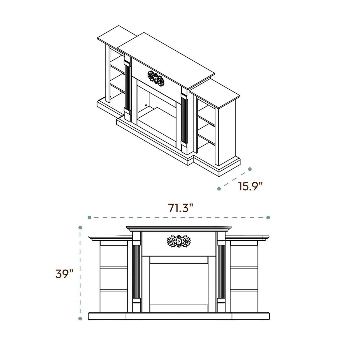 Cambridge Sanoma Electric Fireplace and Display ·