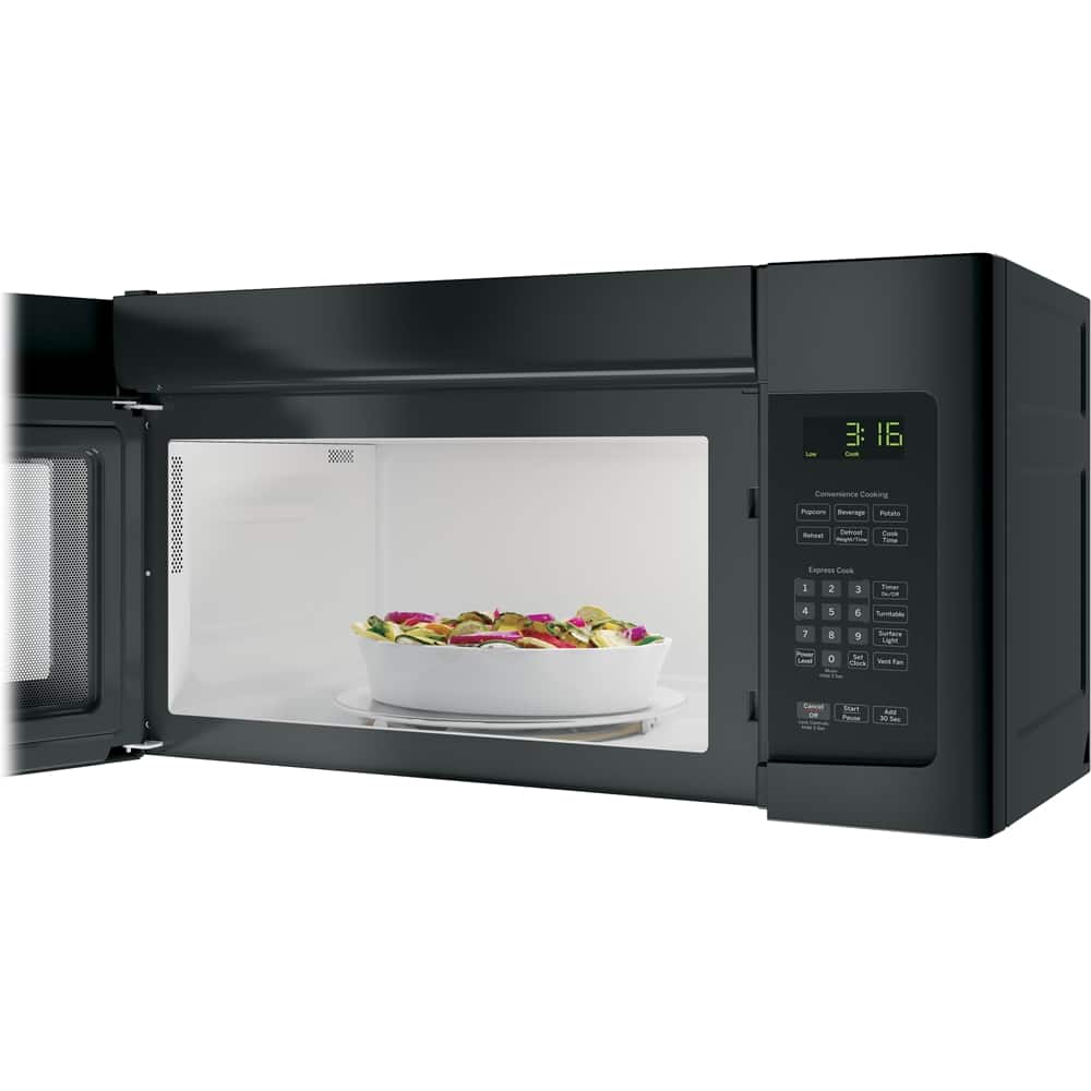 GE – 1.6 Cu. Ft. Over-the-Range Microwave and Electronic Touch Controls – Black