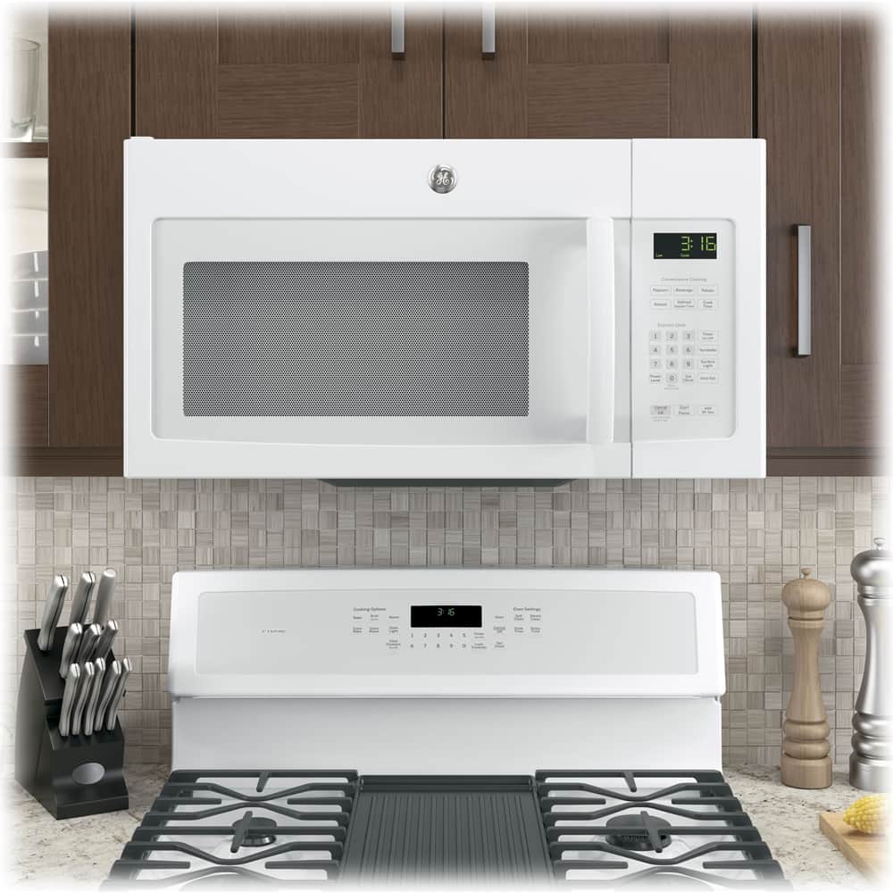 GE – 1.6 Cu. Ft. Over-the-Range Microwave with Electronic Touch Controls – White