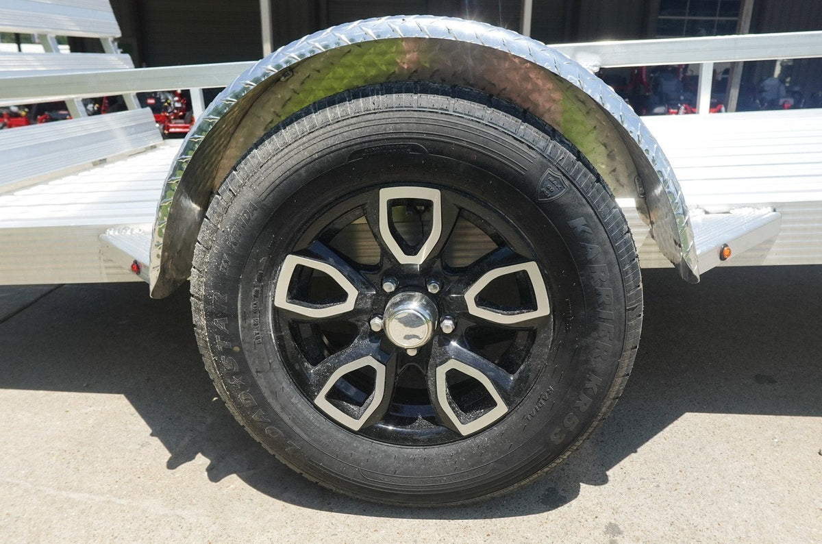 5′ x 10′ Aluminum Utility Trailer with Gate and Mag Wheels – 3500 lb Axle - Prioka