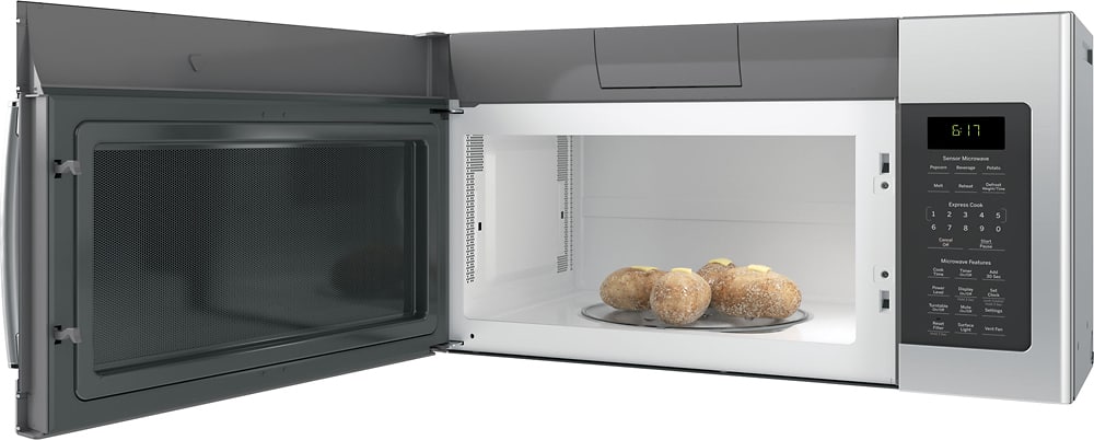 GE – 1.7 Cu. Ft. Over-the-Range Microwave with Sensor Cooking and Defrost – Stainless Steel