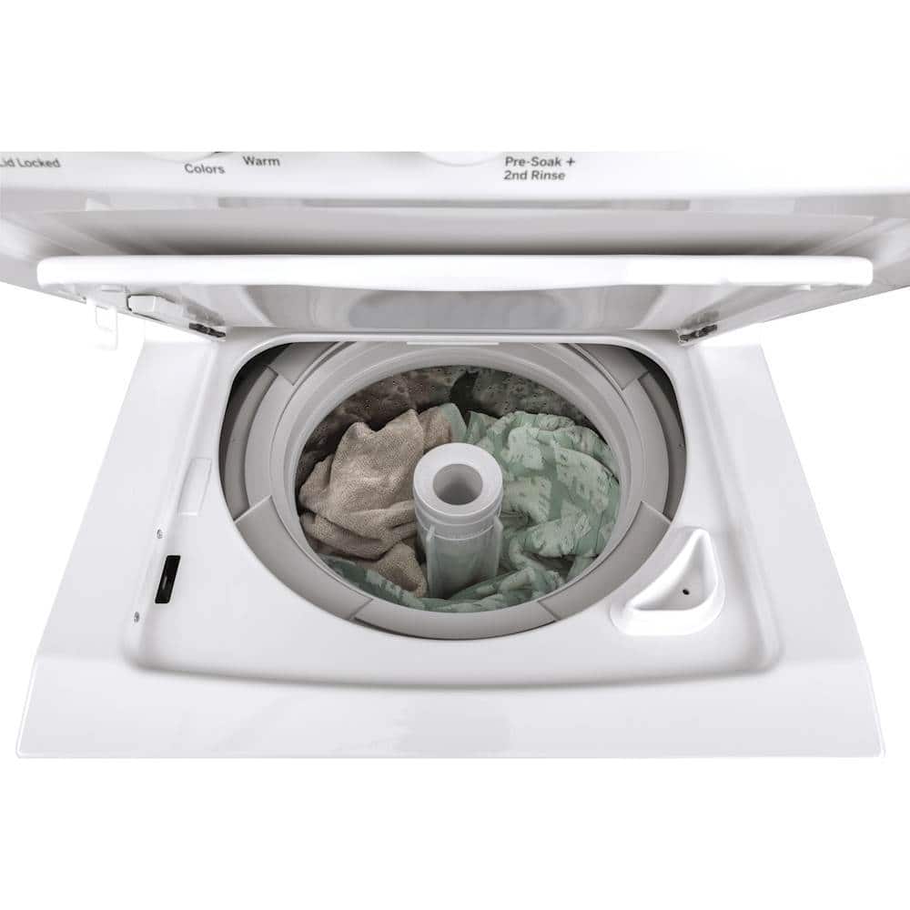 GE – 2.3 Cu. Ft. Top Load Washer and 4.4 Cu. Ft. Gas Dryer Laundry Center – White