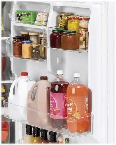 GE – 30 in. Wide 19.2 Cu. Ft. Top-Freezer Refrigerator with Premium Inner Door Modular Bins – White