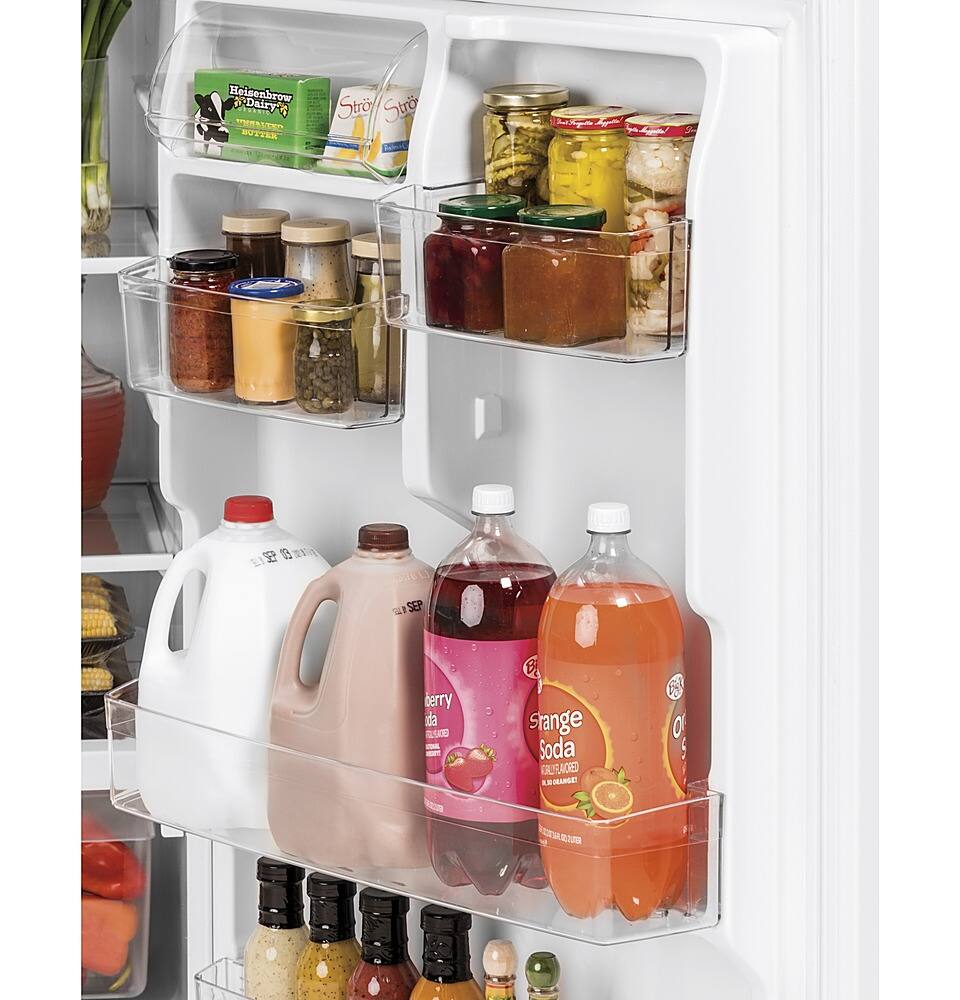 GE – 30 in. Wide 19.2 Cu. Ft. Top-Freezer Refrigerator with Garage Ready Performance – Stainless Steel