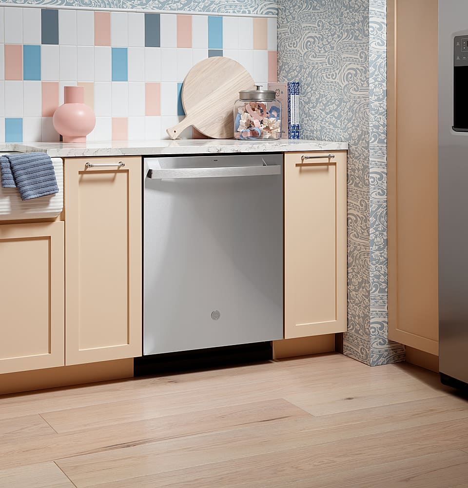 GE – 24″ Top Control Built-In Stainless Steel Tub Dishwasher with 3rd Rack, Sanitize Cycle and 45 dBA – Stainless Steel