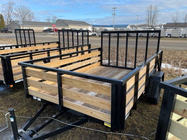 7×10 Heavy-Duty Utility Trailer – Single Axle with Wood Floor & LED Lights - Prioka