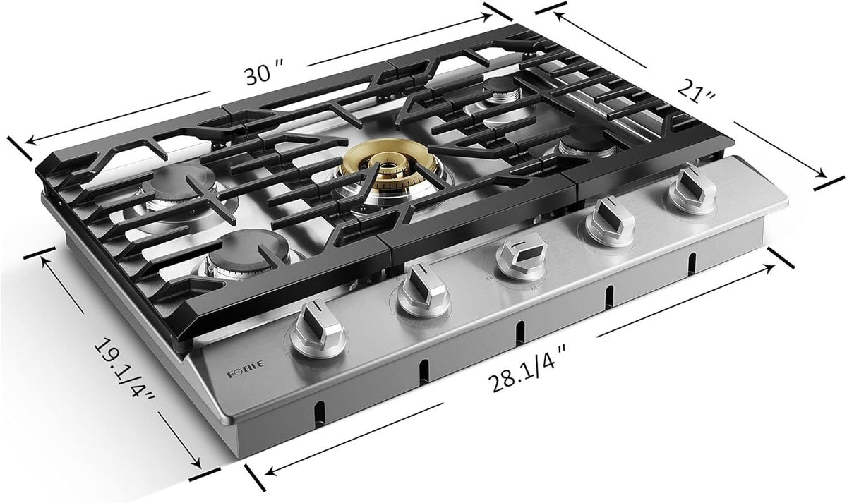 Fotile 30″ Tri-Ring Gas Cooktop GLS30501