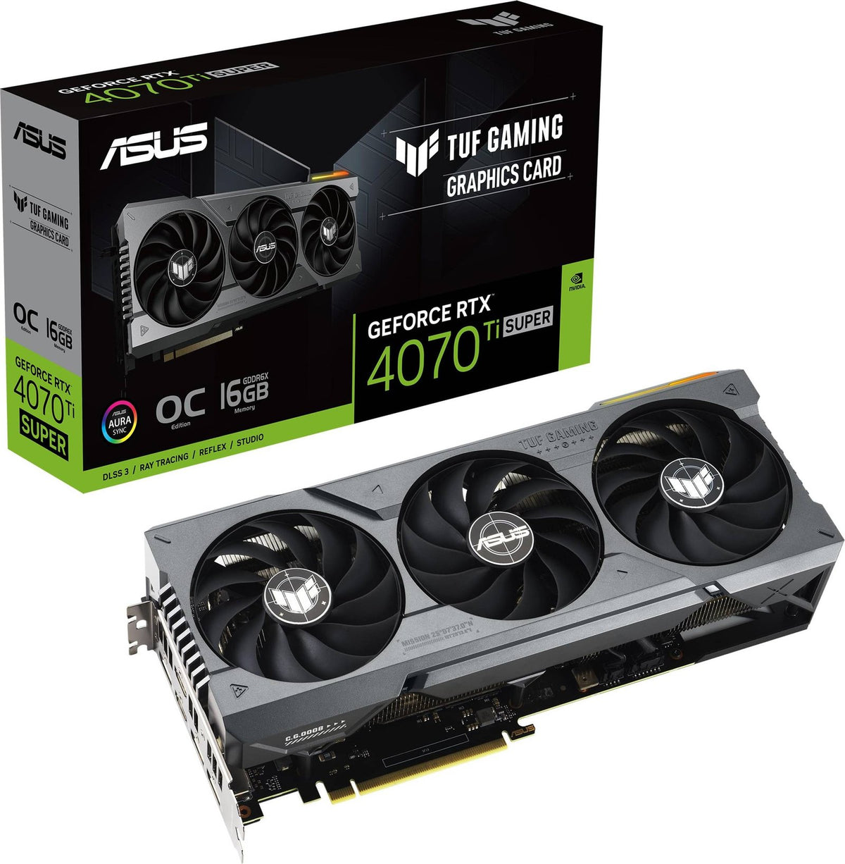 ASUS TUF Gaming NVIDIA GeForce RTX 4070 Ti SUPER OC Edition 2 x HDMI 3 x DP 16GB