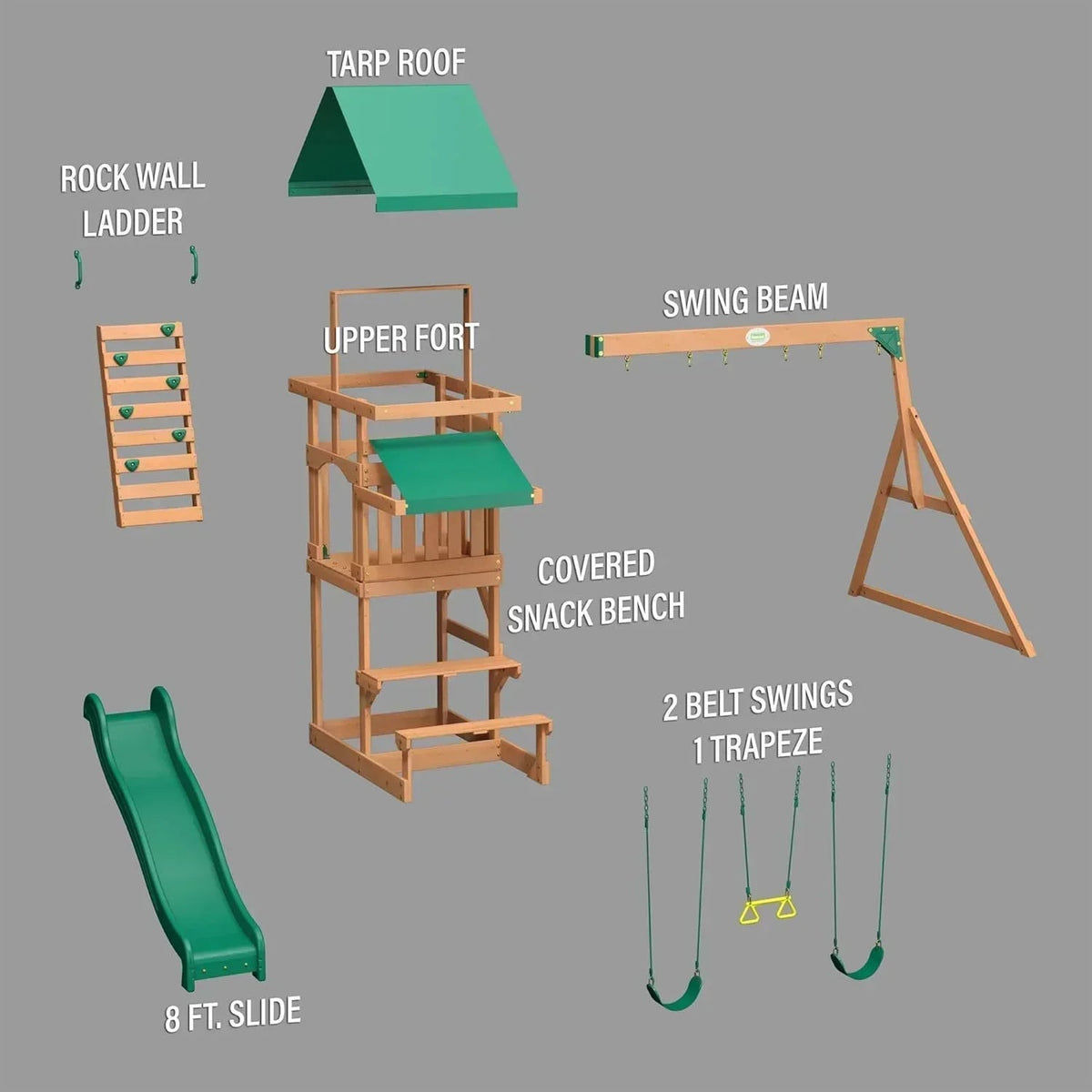 Backyard Discovery Belmont All Cedar Swing Set - Prioka
