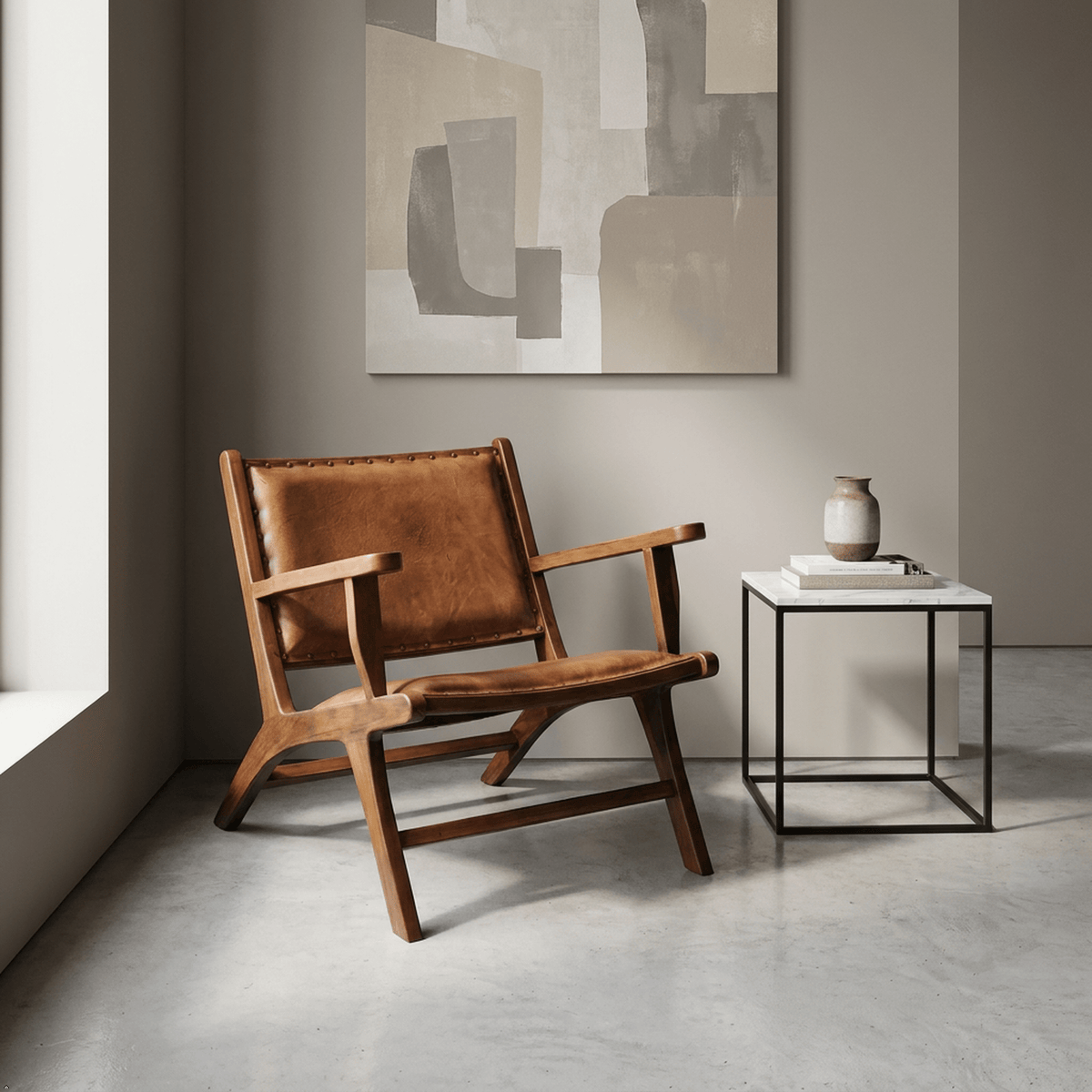 Daniel Tan Leather Armchair - Prioka