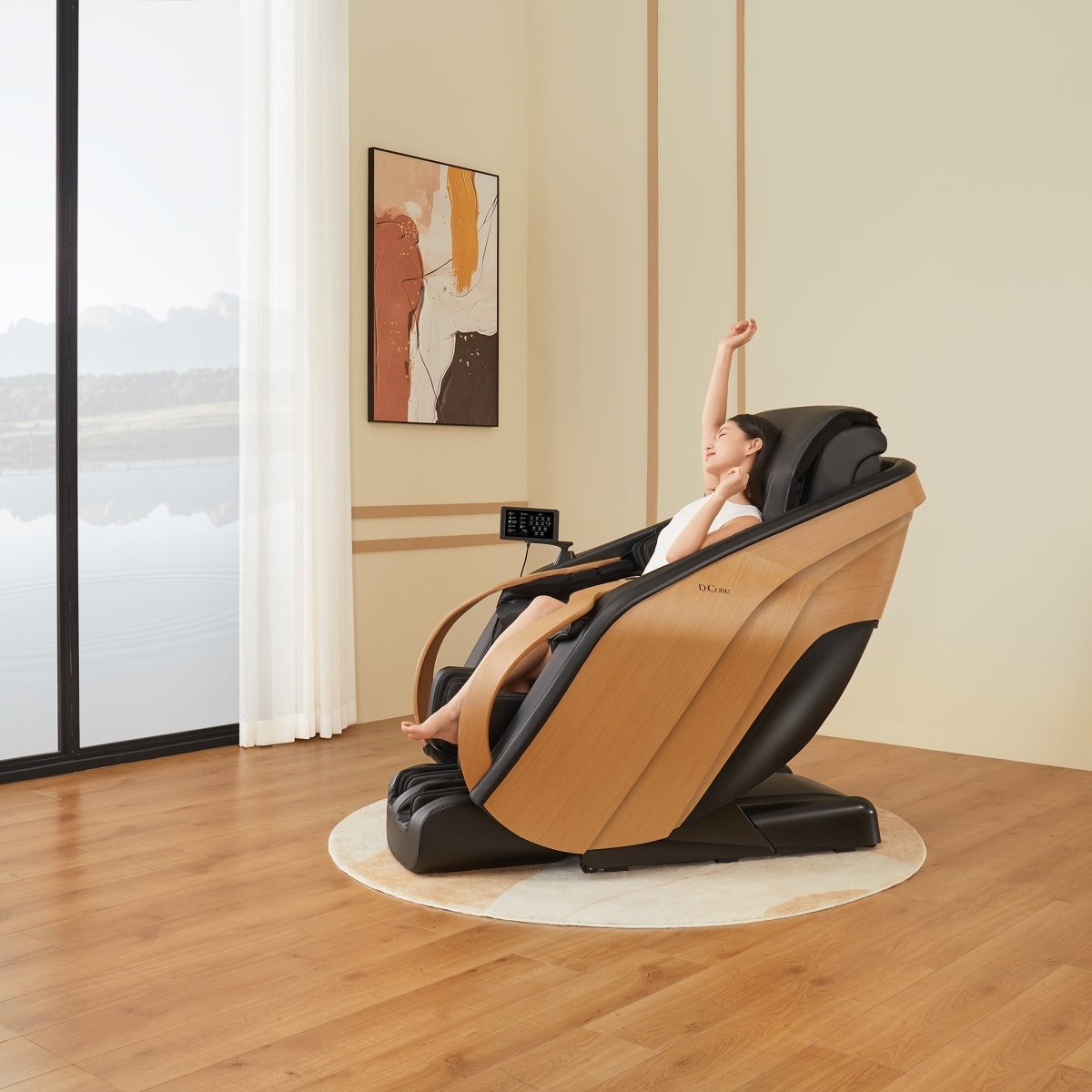 DCore 2 - Made in Japan Ultra Premium Massage Chair w/ Oak Side Panels - Prioka