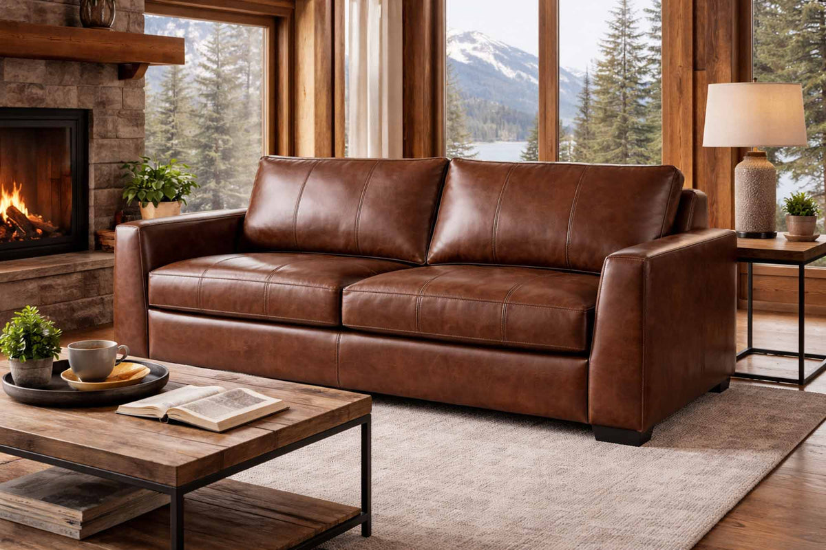 Eliana Leather Sofa - Prioka