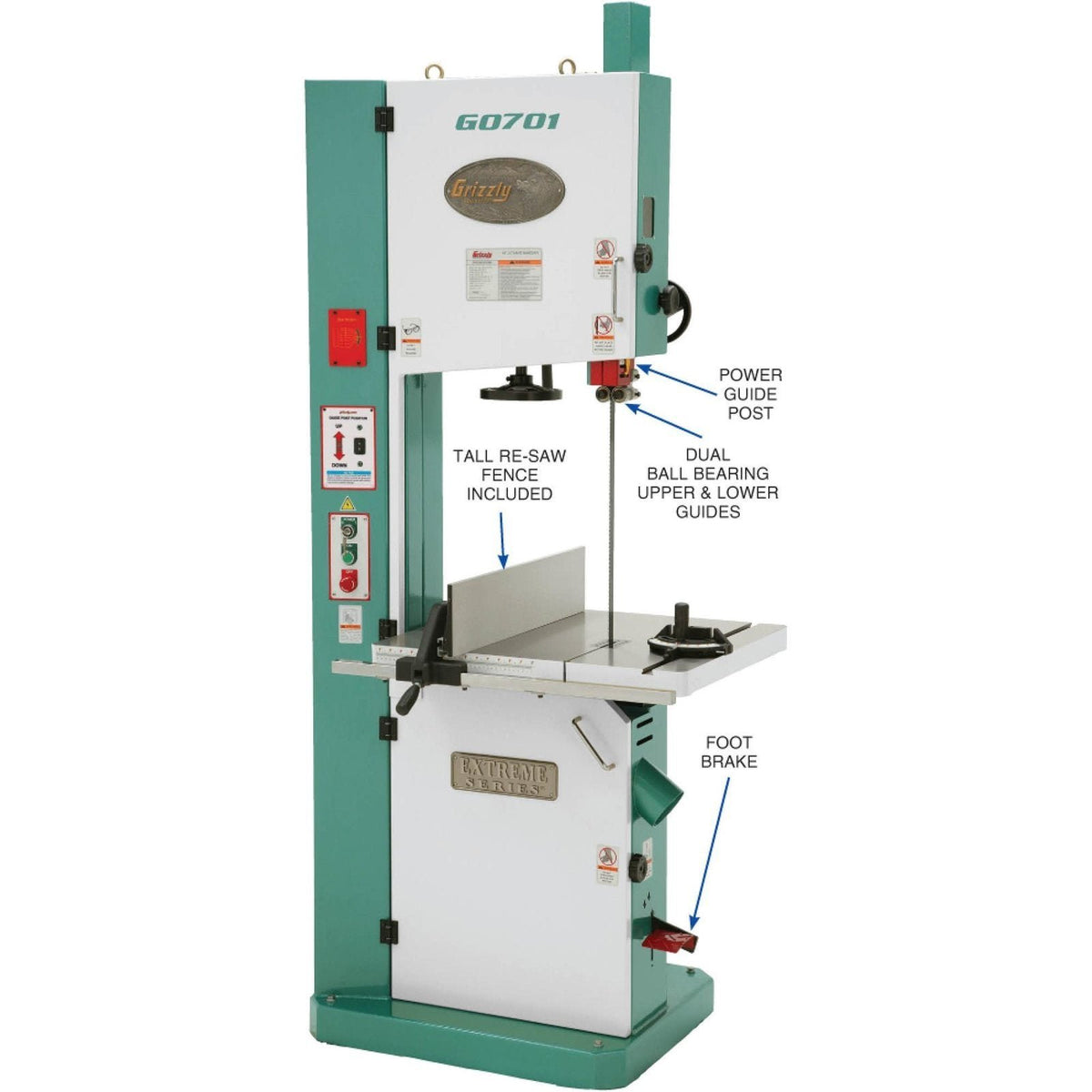 Grizzly G0701 – 19″ 5 HP Ultimate Bandsaw