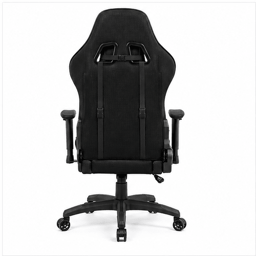 Gaming Chair with Adjustable Lumbar Support Breathable Fabric & Spring Cushioning - Prioka