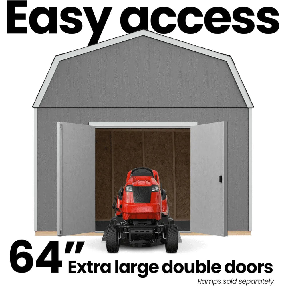 Handy Home Products Hudson 12 ft. x 16 ft. Wood Storage Shed Kit with Floor - Prioka