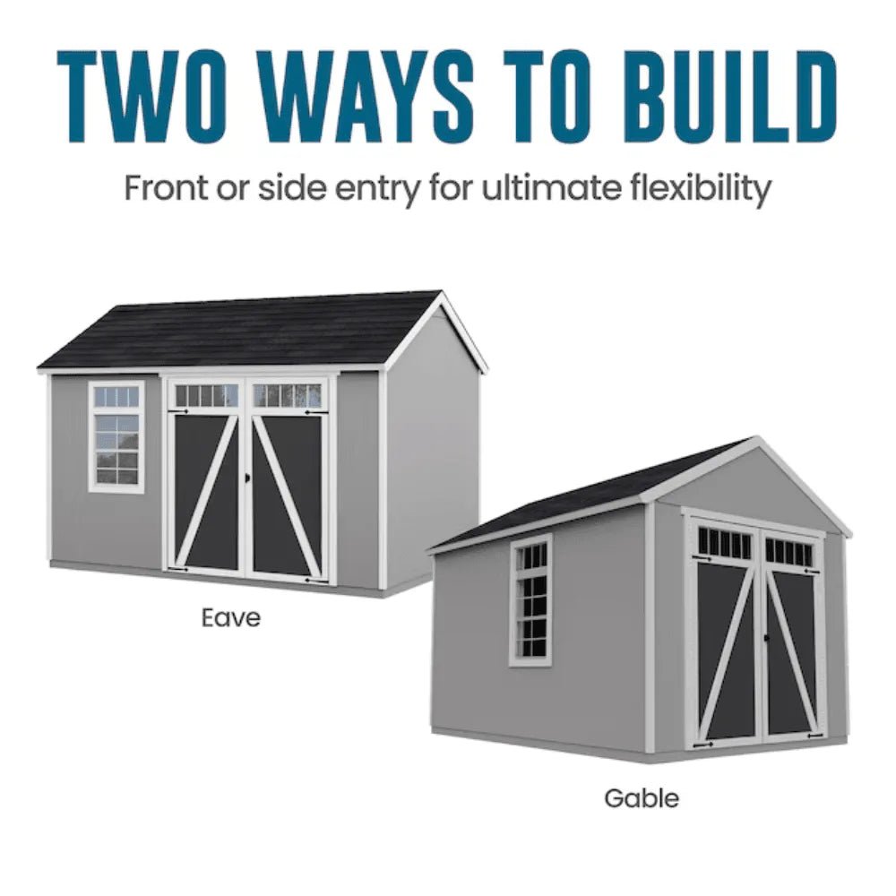 Heartland Coronado 12 x 8 ft Saltbox Wood Outdoor Storage Shed with Windows and Doors - Prioka