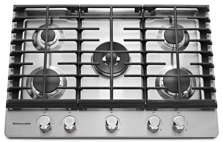 KitchenAid 30″ 5-Burner Gas Cooktops KCGS550ESS - Prioka