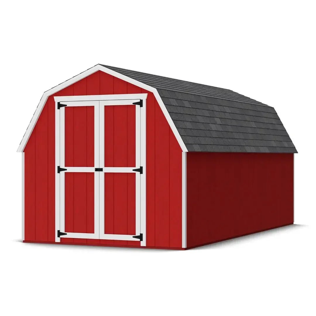 Little Cottage Co. 8 x 16 Foot Value Gambrel Barn with 4 Foot Sidewalls – Precut Kits - Prioka