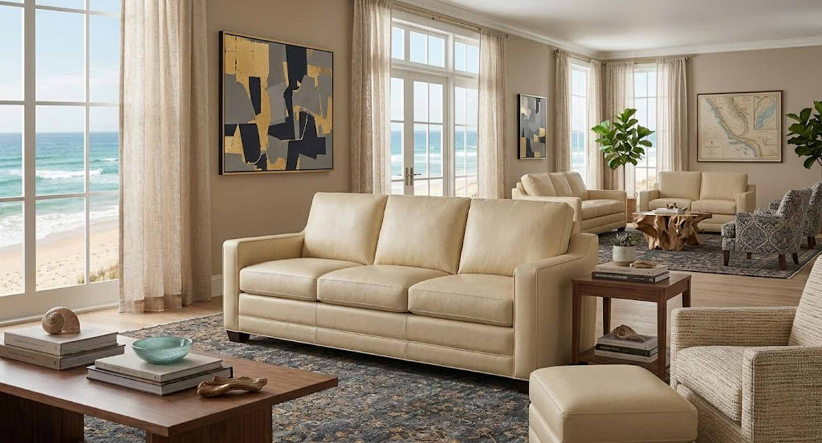 Loftin Leather Sofa - Prioka