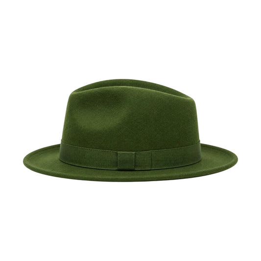 PRIOKA Classic Olive Green Fedora Hat - Prioka