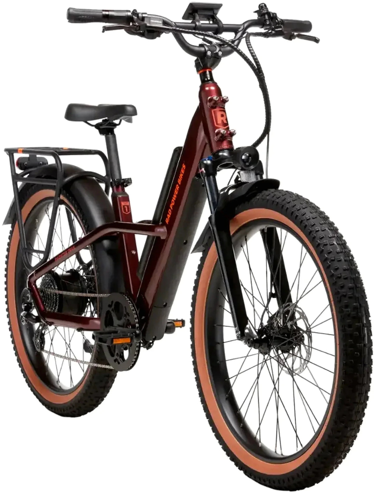 Rad Power Bikes Radster Trail Electric Off-Road Bike, Copper Red, Large - Prioka