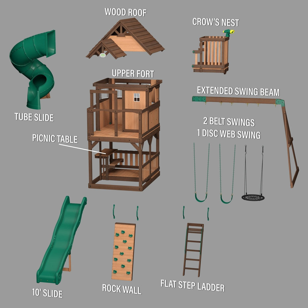 Skyfort II With Spiral Tube Slide - Prioka