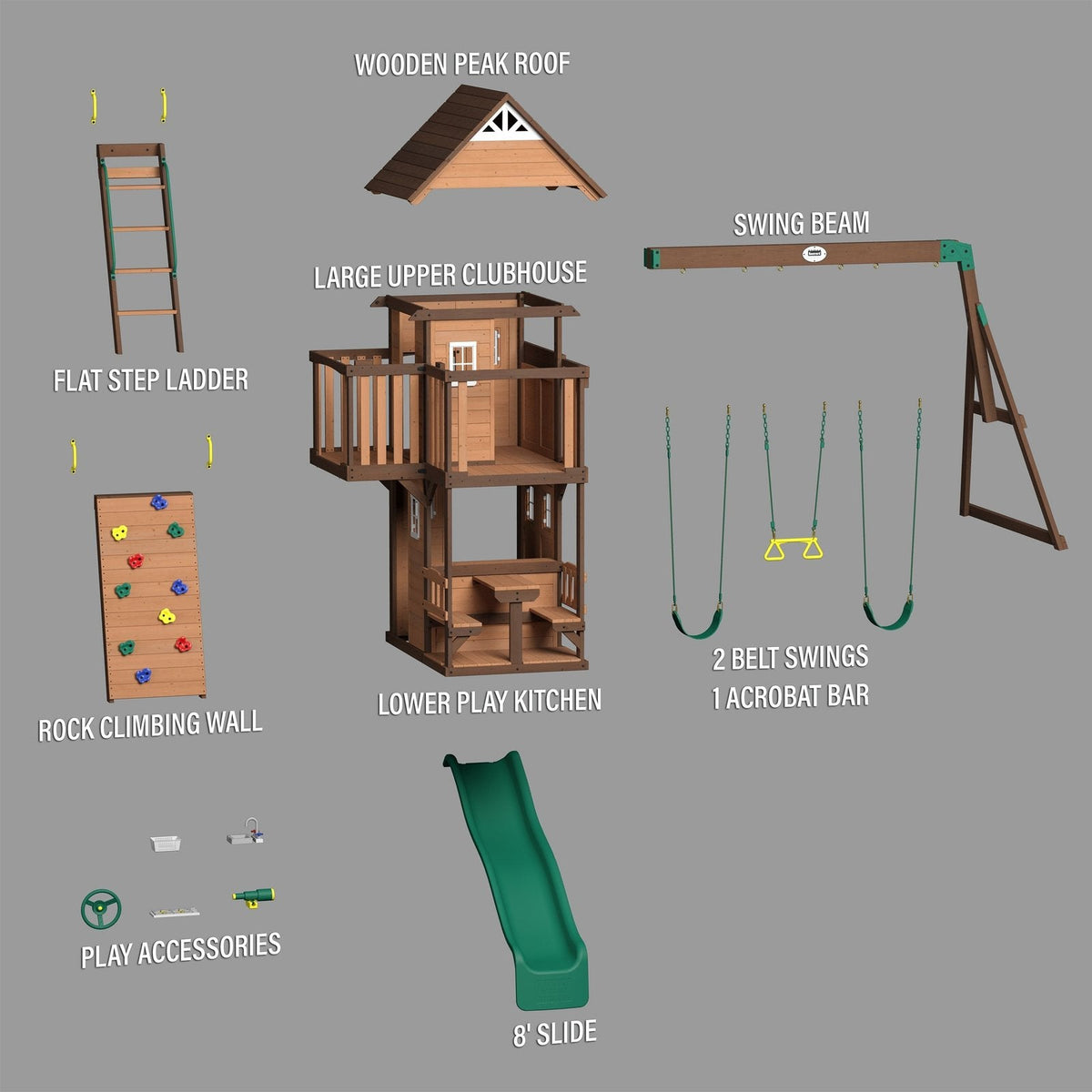 Spruce Hollow Swing Set - Prioka