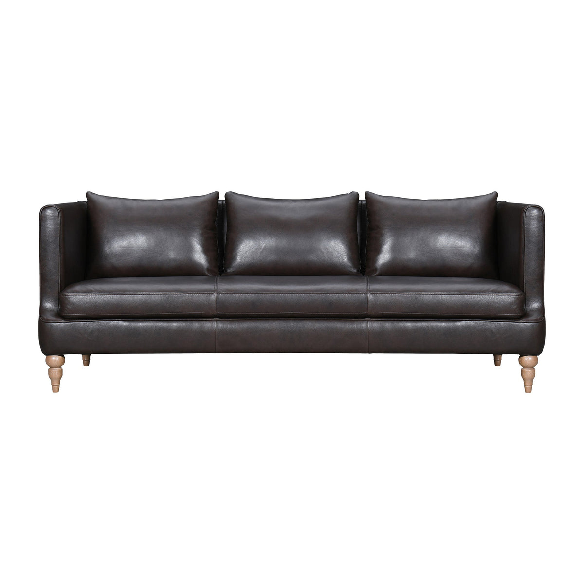 The Corvane – Dark Brown Leather Sofa - Prioka