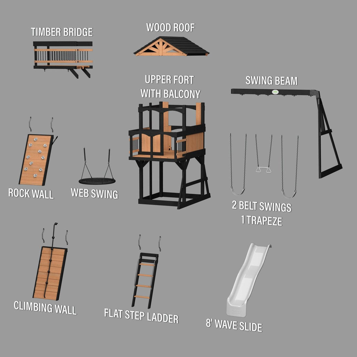 Timber Crossing Swing Set - Prioka