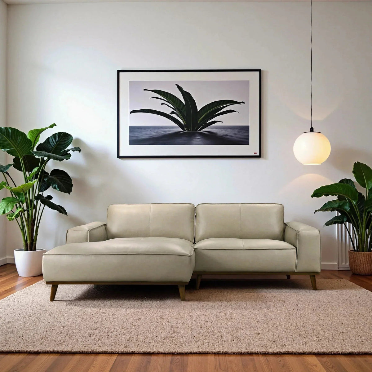 Wildwood Top-Grain Leather Sectional - Prioka