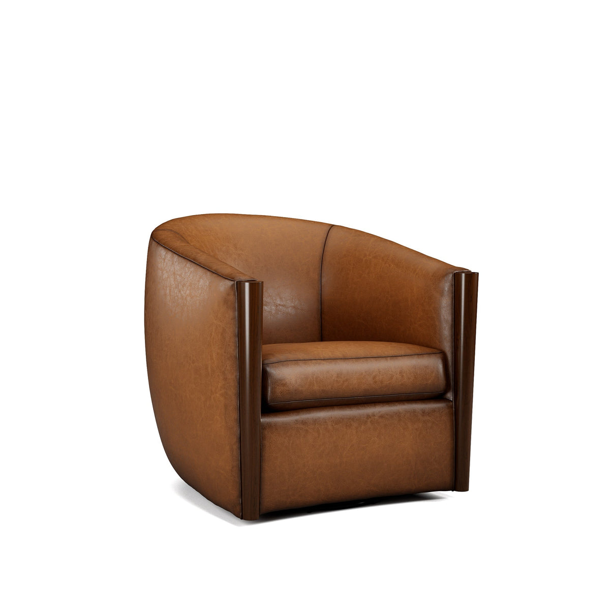 Wilson Leather Swivel Chair - Prioka