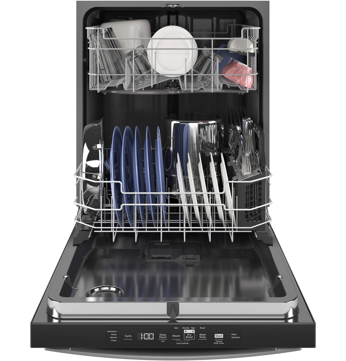 GE – 24″ Top Control Built-In Hybrid Stainless Steel Tub Dishwasher with Dry Boost – Stainless Steel