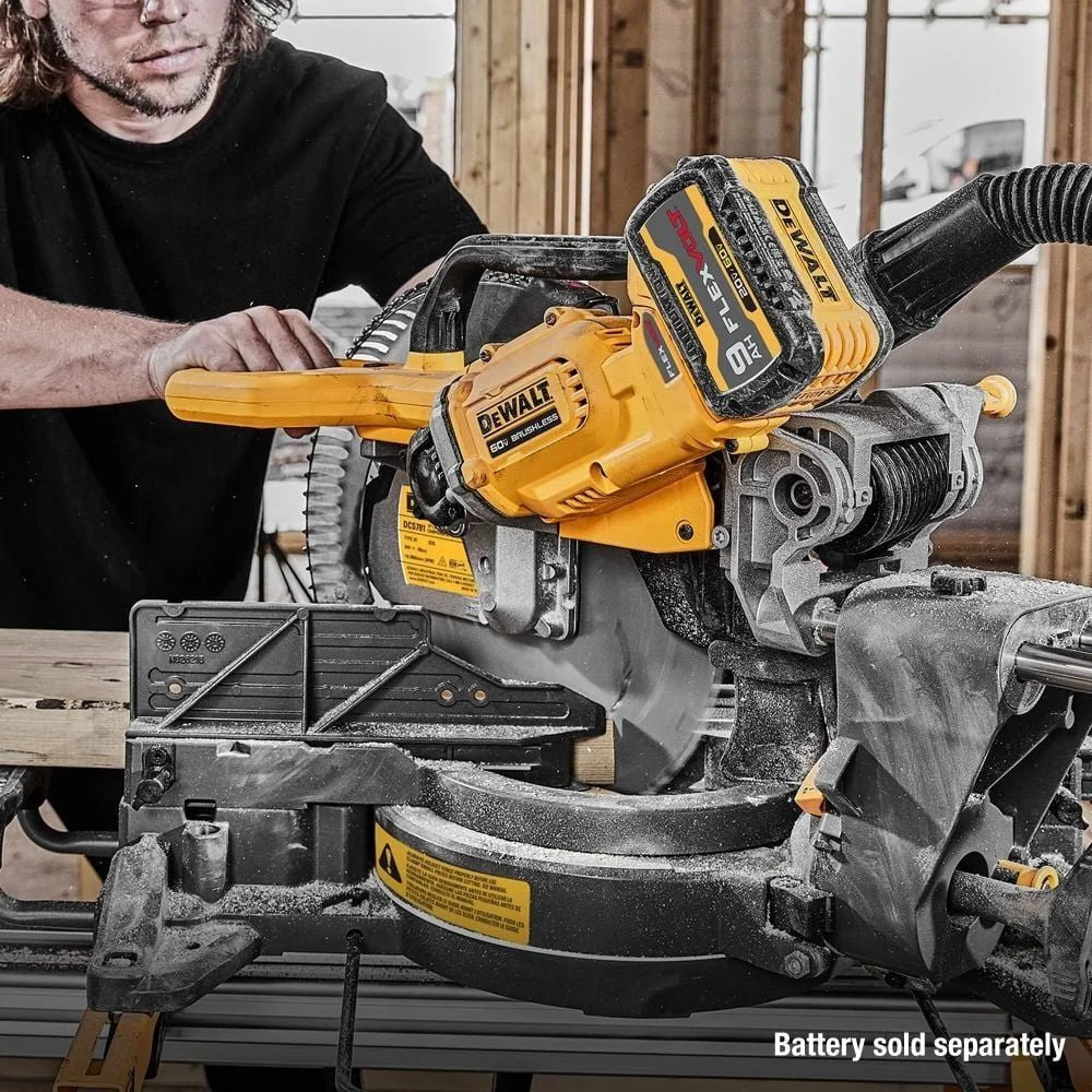 DeWalt DCS781B 60V 12″ Double Bevel Sliding Miter Saw