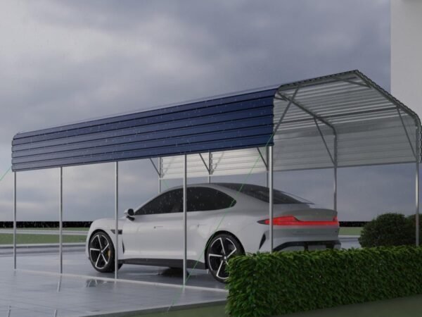 11x19FT Heavy Duty Metal Carport | Galvanized Outdoor Shelter for Cars, Boats Parties - Prioka