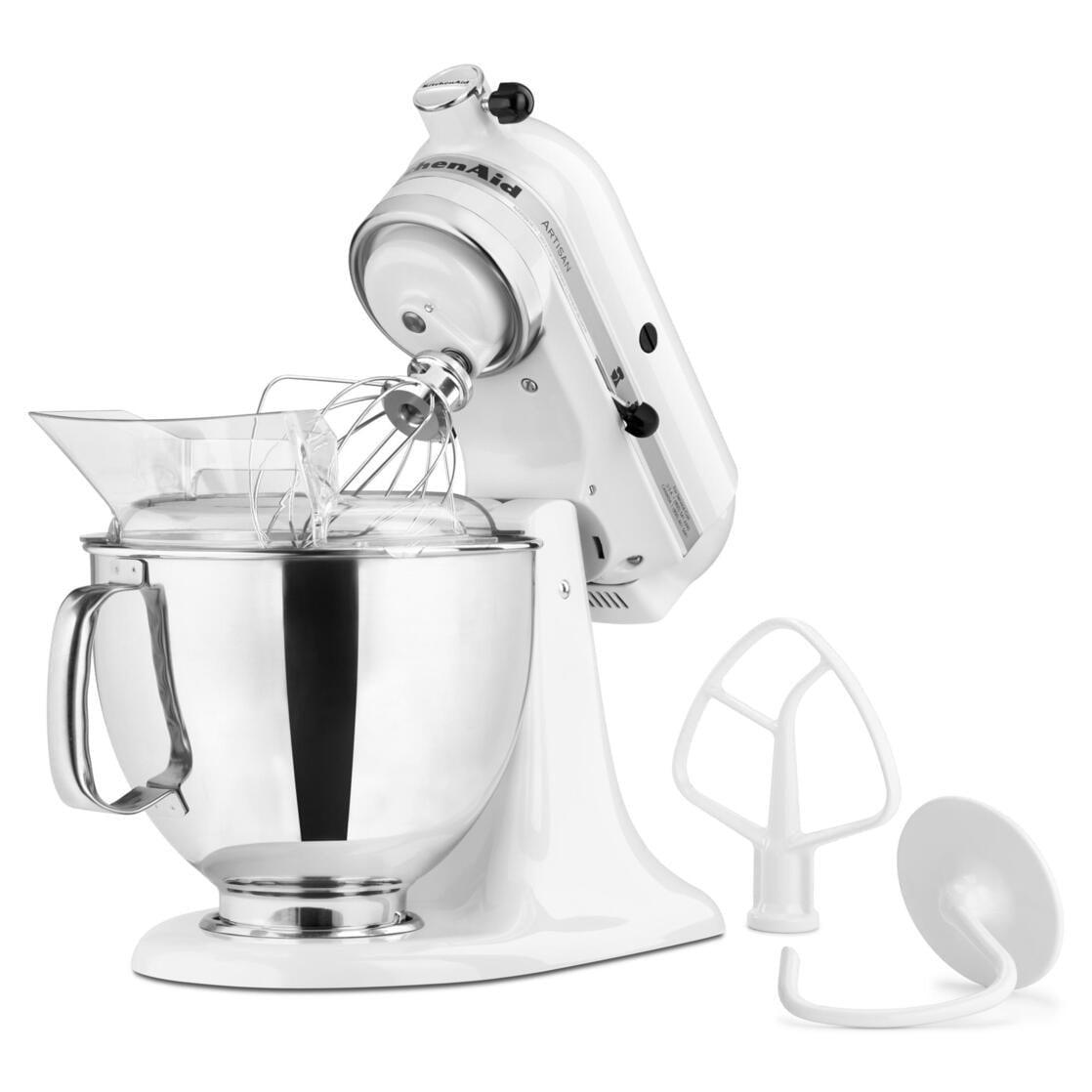KitchenAid Artisan Series 5-Quart Tilt-Head Stand Mixer, White, KSM150PS