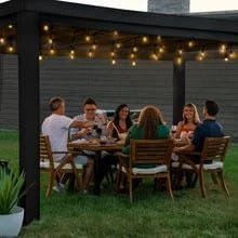 16×12 trenton modern steel pergola with sail shade soft canopy - Prioka