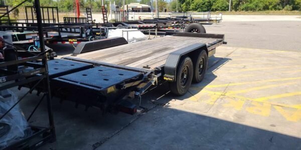18 Foot Big Tex Black Heavy Duty Tandem Axle Equipment Trailer (14ET-18BK-MR) - Prioka