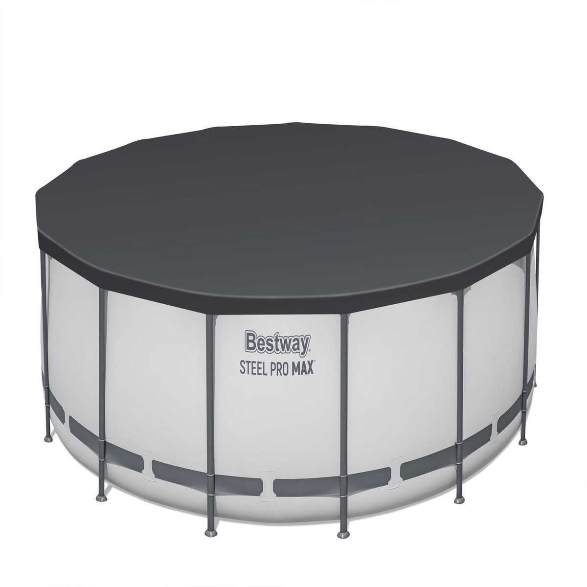 Bestway Steel Pro MAX 10 Foot x 30 Inch Round Metal Frame Above Ground Outdoor Backyard Swimming Pool Set with 330 GPH Filter Pump