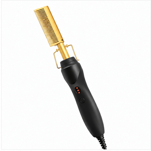 2-in-1 Electric Hair Straightening Comb Heated Hair & Beard Styling Brush - Prioka