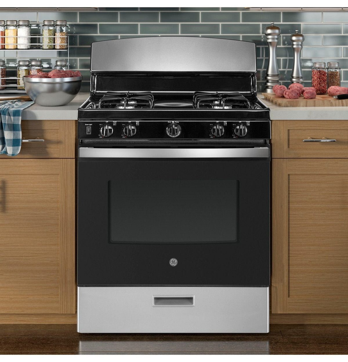 GE 30″ Free-Standing Gas Range JGBS30RETSS