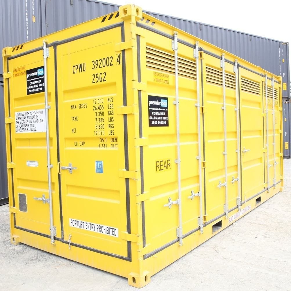 20FT new yellow container with open doors - Prioka