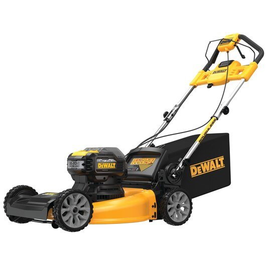 21 in. 20-Volt Cordless Electric Manual Walk Behind Self Propelled Mower with Two 12 Ah Flexvolt Batteries and Charger - Prioka