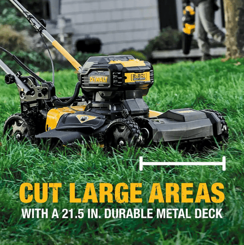 21.5 in. 20-V Li-Ion Cordless Battery Walk Behind Self Propelled Mower w/Hedge,Bare Trimmer,Blower,Cleaner,Pole/Hand Saw - Prioka
