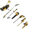 21.5 in. 20-V Li-Ion Cordless Battery Walk Behind Self Propelled Mower w/Hedge,Bare Trimmer,Blower,Cleaner,Pole/Hand Saw - Prioka