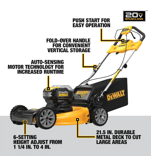 21.5 in. 20-V Li-Ion Cordless Battery Walk Behind Self Propelled Mower w/Hedge,Bare Trimmer,Blower,Cleaner,Pole/Hand Saw - Prioka