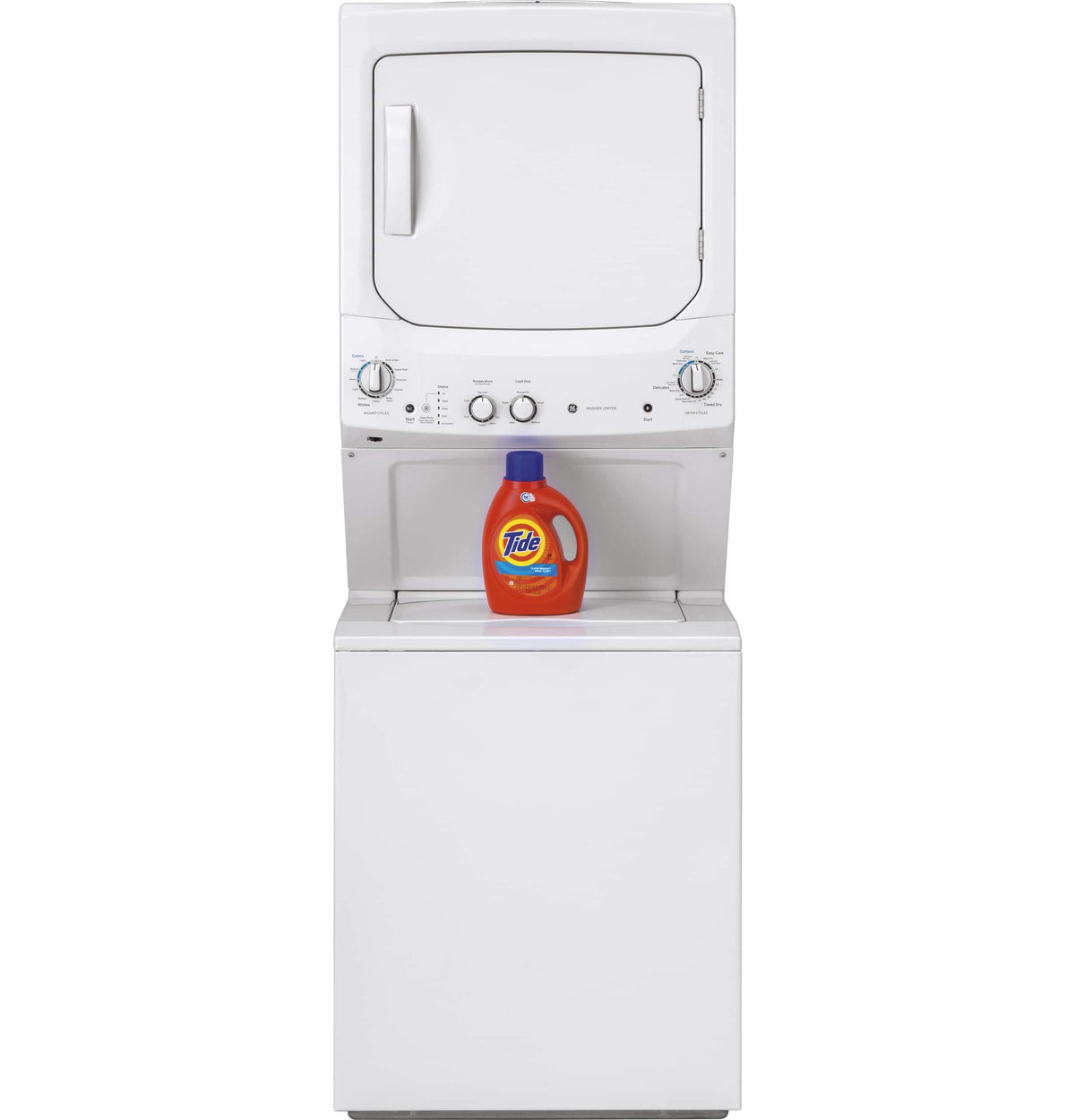 GE – 3.8 Cu. Ft. Top Load Washer and 5.9 Cu. Ft. Gas Dryer Laundry Center – White