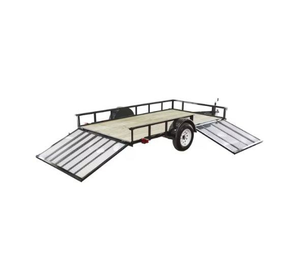 Carry-On Trailer 6-ft x 12-ft Treated Lumber Utility Trailer with Ramp Gate