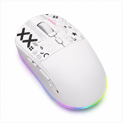 3-Mode Rechargeable Gaming Mouse 3500 DPI Bluetooth 2.4GHz Wireless & USB RGB - Prioka