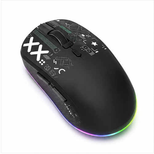 3-Mode Rechargeable Gaming Mouse 3500 DPI Bluetooth 2.4GHz Wireless & USB RGB - Prioka