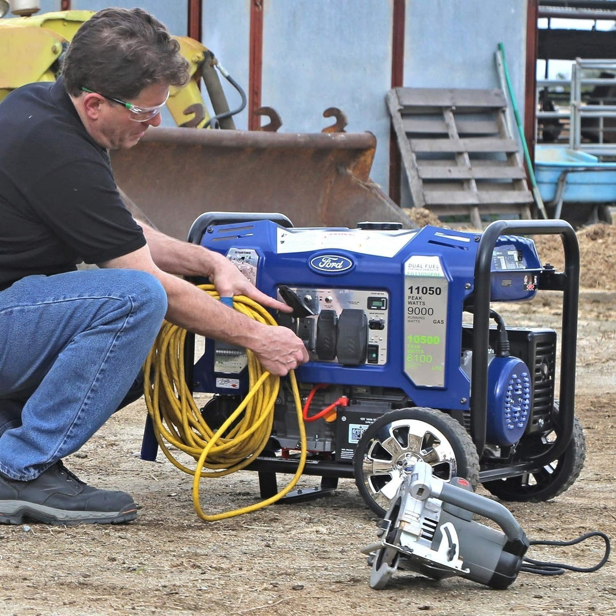 Ford 11,050 Watt Dual Fuel Portable Generator FG11050PBE